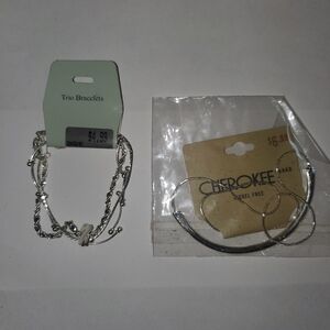 Silver Trio Bracelets & Necklace